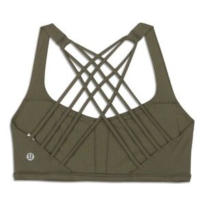 Lululemon Free To Be Bra Olive Green Size 4